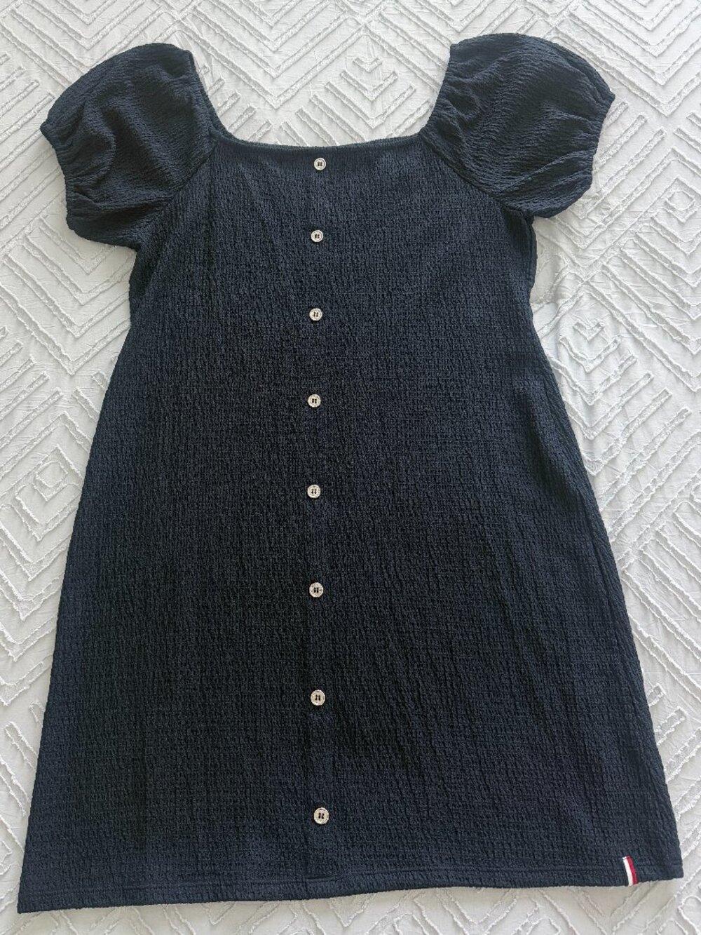 Tommy Hilfiger Women's Square Neck Puff Sleeve Dress